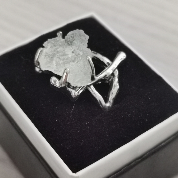 Ethnic boho druzy stone branch ring size 7 - Picture 6 of 9